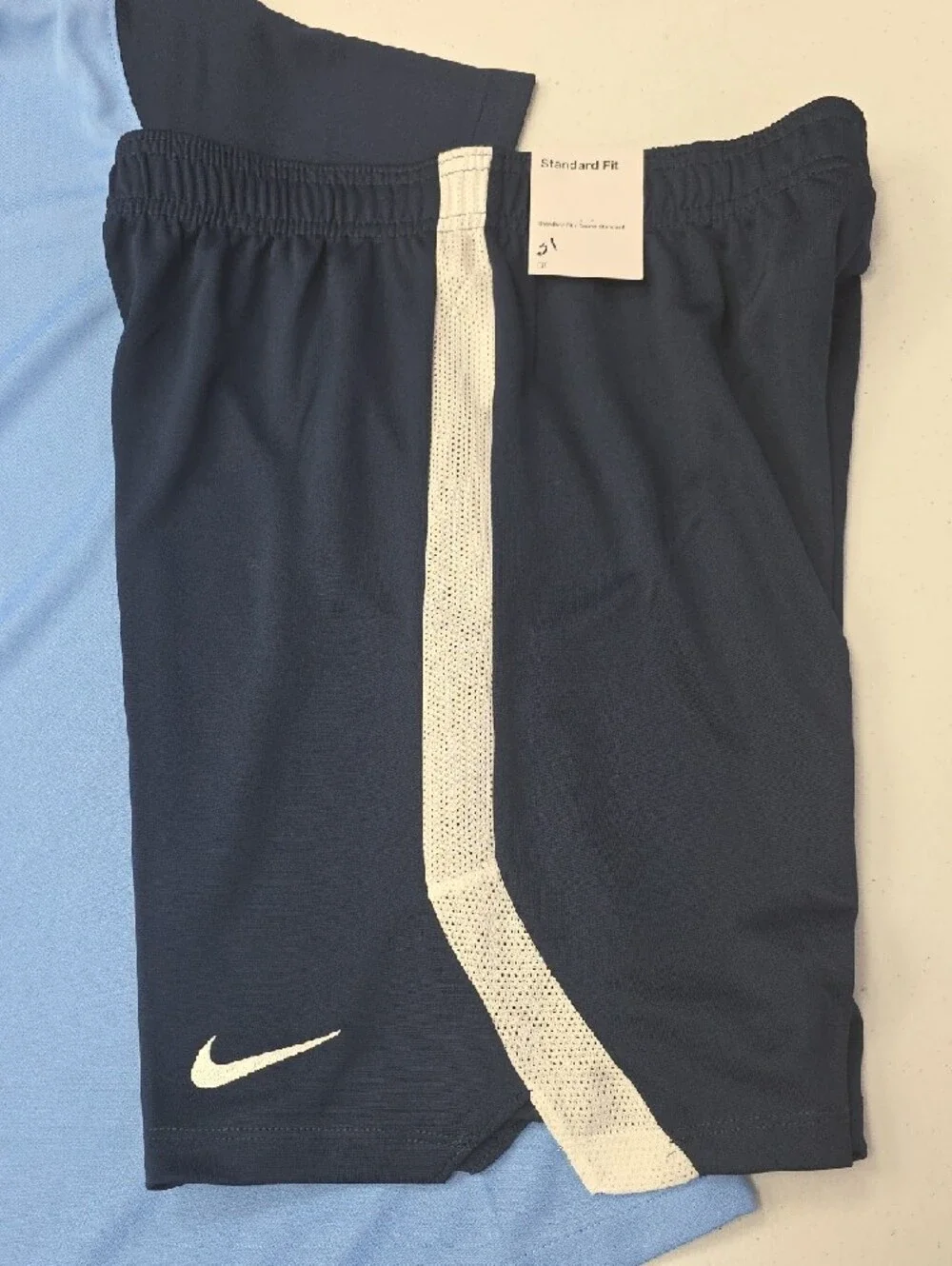 Nike Kids Light Blue and Navy Soccer Jersey & Shorts Set - Picture 2 of 3